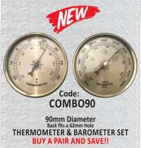 Thermometer & Barometer 90mm Set